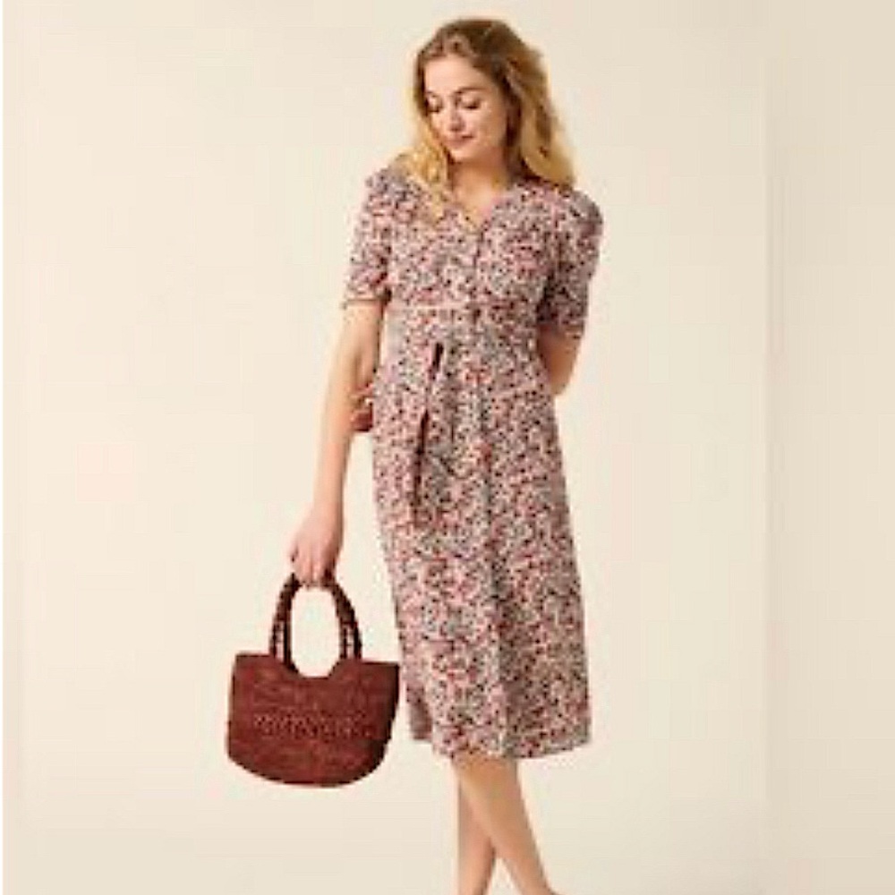 NWT Rouje Mathilde dress in size 38 in color rosier rouge